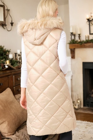 Doudoune longue - Beige