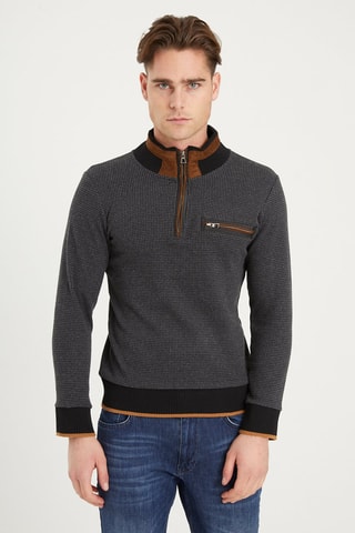 Pull - Noir, gris et marron