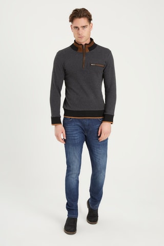 Pull - Noir, gris et marron