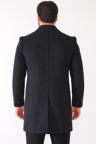 Manteau en laine - Bleu foncé