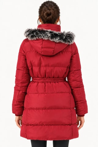 Manteau à capuche - Bordeaux