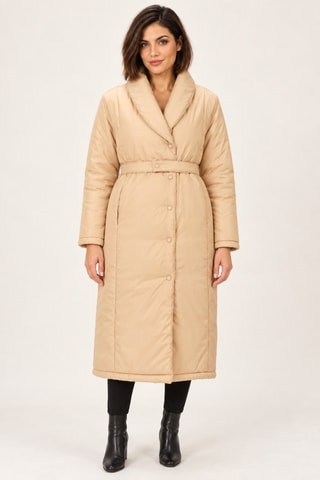Doudoune longue - Beige
