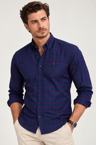 Chemise - Bleu foncé et bordeaux