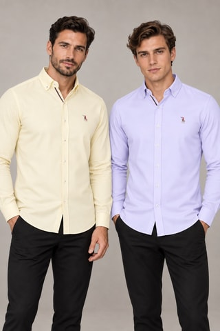 2 chemises regular - Jaune
