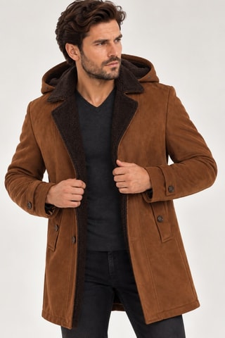 Veste à capuche - Camel