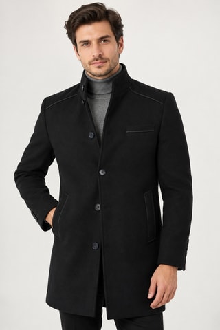 Manteau en laine - Bleu foncé