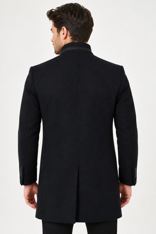 Manteau en laine - Bleu foncé