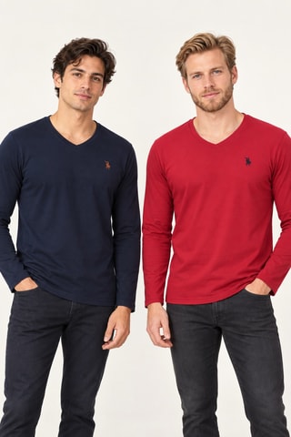 2 pulls - Bordeaux et bleu foncé