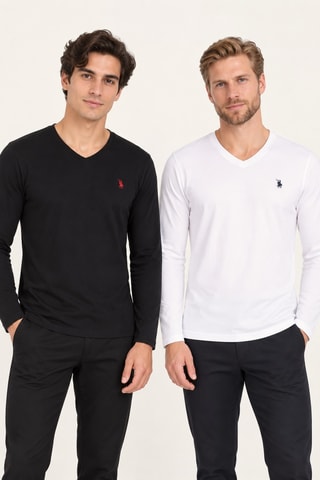 2 pulls - Noir et blanc