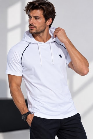 T-shirt à capuche - Blanc
