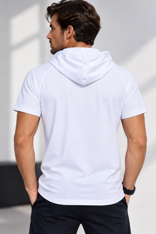 T-shirt à capuche - Blanc