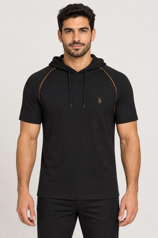 T-shirt à capuche - Noir