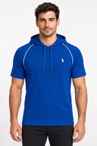 T-shirt à capuche - Bleu