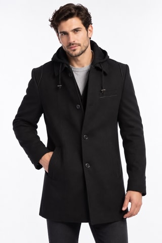 Manteau en laine - Noir