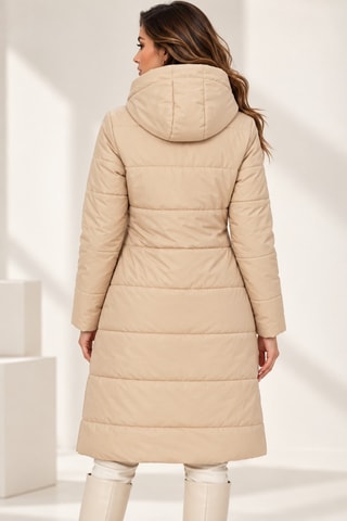 Doudoune longue à capuche - Beige