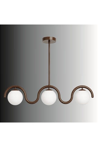 Plafón Gedik - 3 x 40 W - Marrón