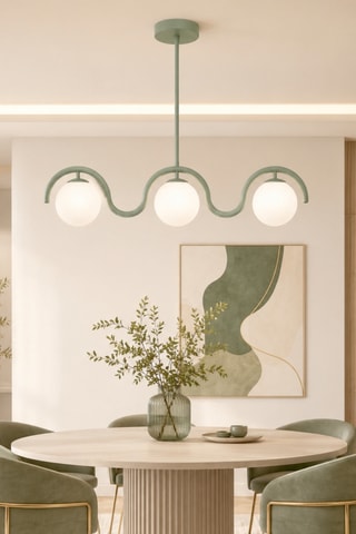 Plafón Gedik - 3 x 40 W - Verde