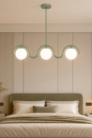 Plafón Gedik - 3 x 40 W - Verde