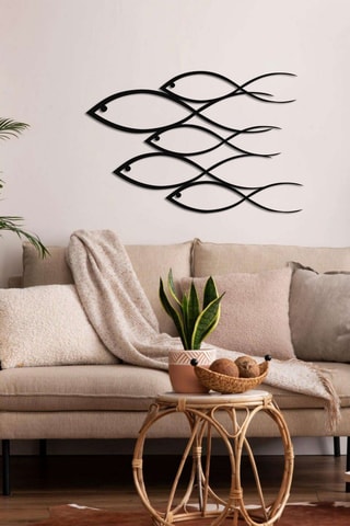 Adorno mural - 45 x 30 cm - Negro