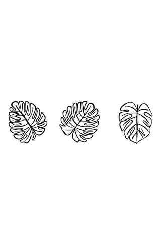 3 adornos murales - 36,5 x 33,5/35 x 36/29 x 36,5 cm - Negro