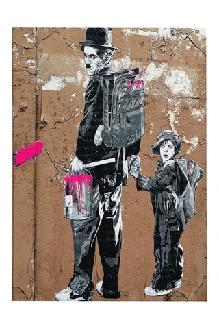 Tableau "Charlie Chaplin" Banksy - 70 x 100 cm