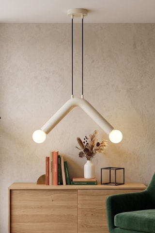 Lámpara de techo - Beige - 2 x 40 W