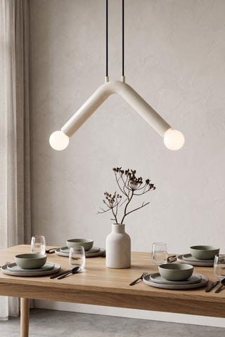 Lámpara de techo - Beige - 2 x 40 W