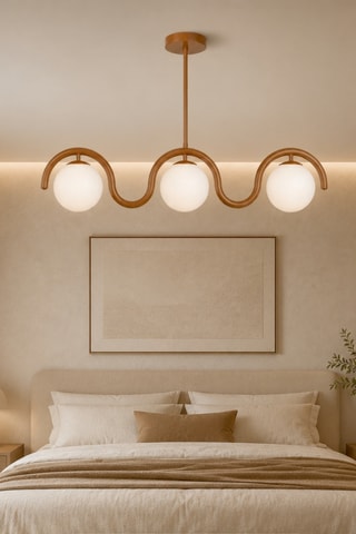 Plafón Gedik - 3 x 40 W - Marrón