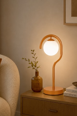 Lámpara de sobremesa Gedik - 40 W - Naranja