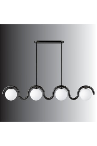 Suspension Gedik - 4 x 40 W - Noir