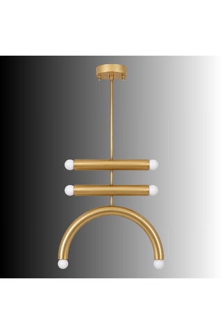 Lámpara de techo - Dorado - 6 x 40 W