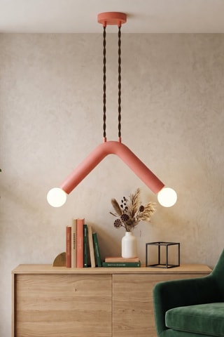 Lámpara de techo - Rosa - 2 x 40 W