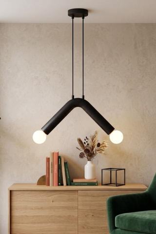 Lámpara de techo - Negro - 2 x 40 W