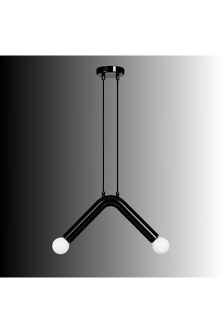 Lámpara de techo - Negro - 2 x 40 W