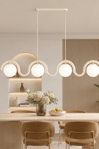 Suspension Gedik - 4 x 40 W - Beige