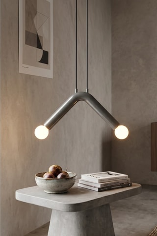 Lámpara de techo - Gris - 2 x 40 W