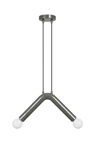 Lámpara de techo - Gris - 2 x 40 W