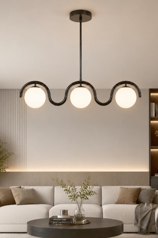 Plafón Gedik - 3 x 40 W - Negro