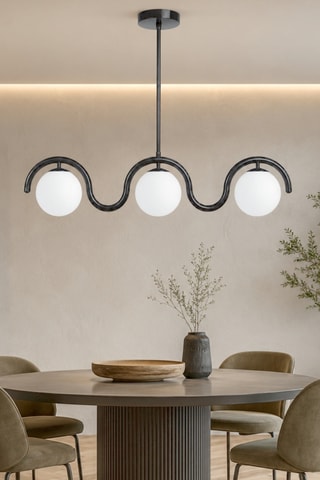 Plafón Gedik - 3 x 40 W - Negro