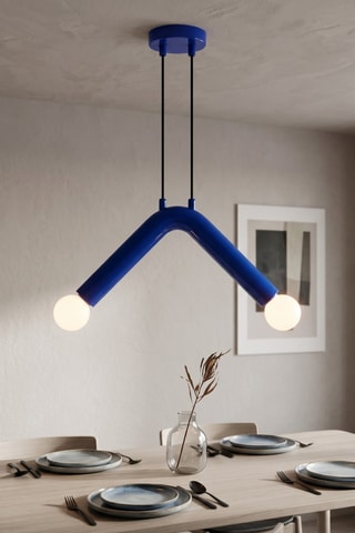 Lámpara de techo - Azul ­- 2 x 40 W