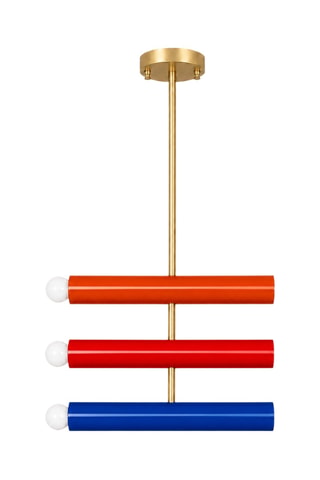 Lámpara de techo - Naranja, rojo y azul - 6 x 40 W