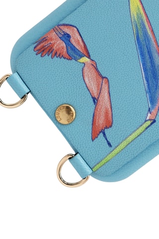 Coque en cuir iPhone 14 Plus/15 Plus - Turquoise