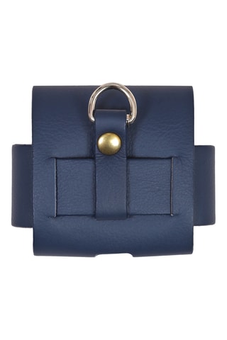 Etui de protection en cuir AirPods 3 - Bleu marine