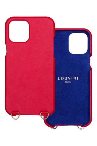 Coque MagSafe iPhone 12 Pro Max en cuir - Rouge