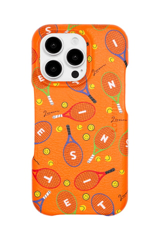 Coque MagSafe en cuir iPhone 16 - Orange