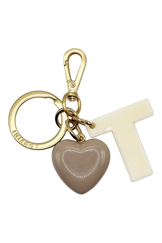 Porte-clés - Taupe - Blanc
