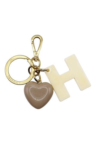 Porte-clés - Taupe - Blanc