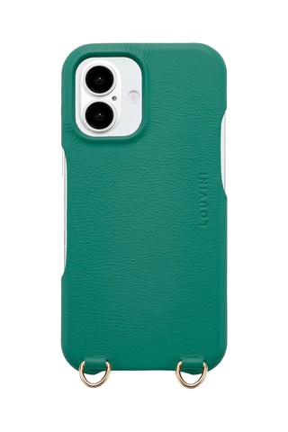 Coque MagSafe iPhone 16 Plus en cuir - Vert émeraude