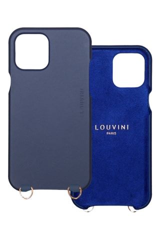 Coque MagSafe en cuir iPhone 13 Pro Max - Bleu marine