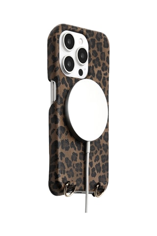 Coque MagSafe en cuir iPhone 14 Pro - Marron